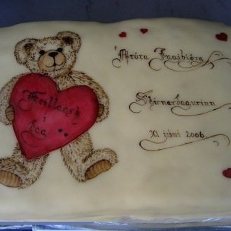 Handmáluð marispanterta