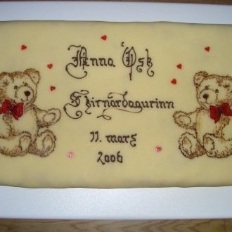 Handmáluð marispanterta