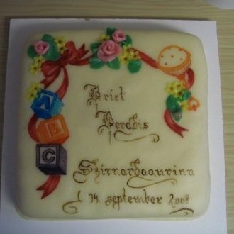 Handmálað og handgerð marispanblóm